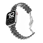 Cinturino per orologio in lega di zinco con chiusura a farfalla e motivo a spina di drago., For Apple Watch 46mm / 49mm / 45mm / 44mm, For Apple Watch 42mm / 41mm / 40mm / 38mm