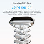 Cinturino per orologio in lega di zinco con chiusura a farfalla e motivo a spina di drago., For Apple Watch 46mm / 49mm / 45mm / 44mm, For Apple Watch 42mm / 41mm / 40mm / 38mm