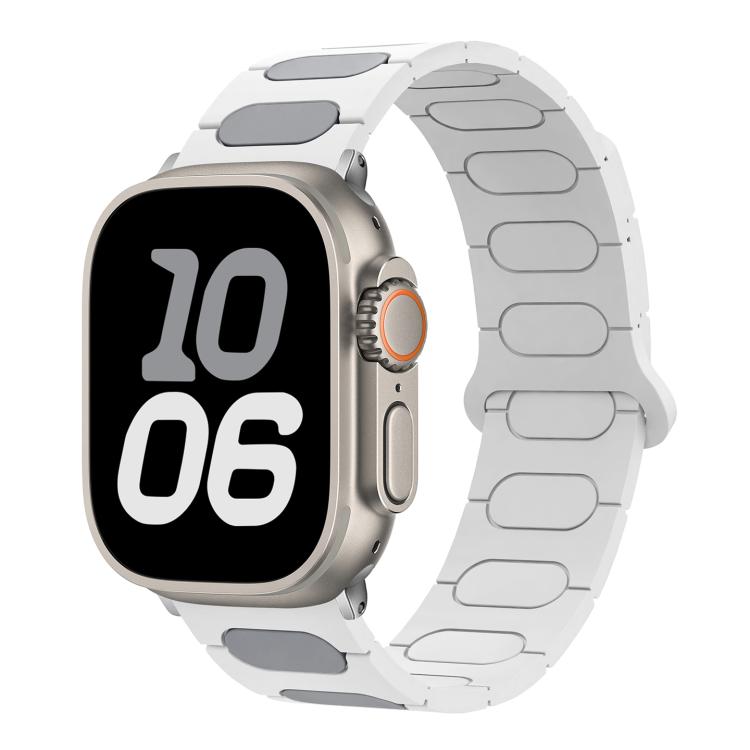 Cinturino ovale magnetico in silicone per orologio, For Apple Watch 46mm / 49mm / 45mm / 44mm, For Apple Watch 42mm / 41mm / 40mm / 38mm