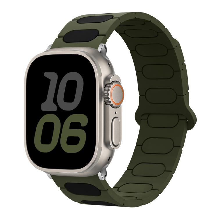 Cinturino ovale magnetico in silicone per orologio, For Apple Watch 46mm / 49mm / 45mm / 44mm, For Apple Watch 42mm / 41mm / 40mm / 38mm