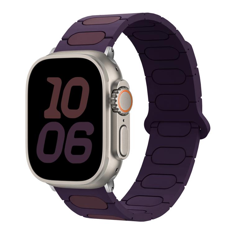 Cinturino ovale magnetico in silicone per orologio, For Apple Watch 46mm / 49mm / 45mm / 44mm, For Apple Watch 42mm / 41mm / 40mm / 38mm