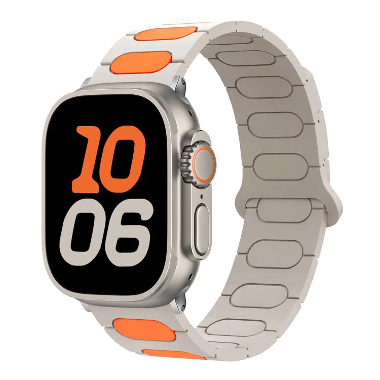 Cinturino ovale magnetico in silicone per orologio, For Apple Watch 46mm / 49mm / 45mm / 44mm, For Apple Watch 42mm / 41mm / 40mm / 38mm