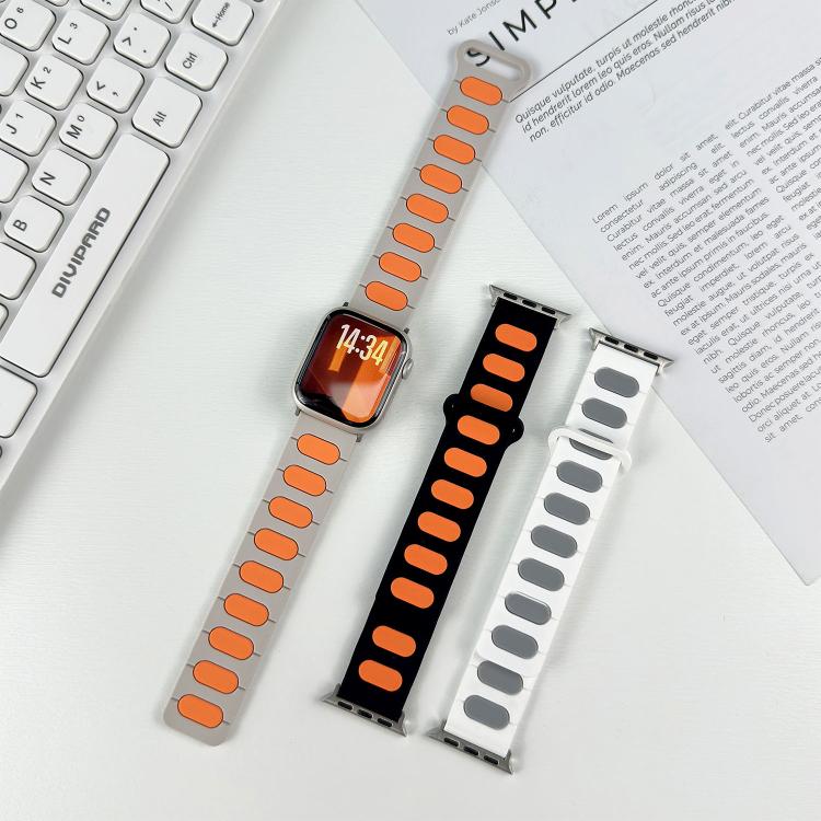 Cinturino ovale magnetico in silicone per orologio, For Apple Watch 46mm / 49mm / 45mm / 44mm, For Apple Watch 42mm / 41mm / 40mm / 38mm