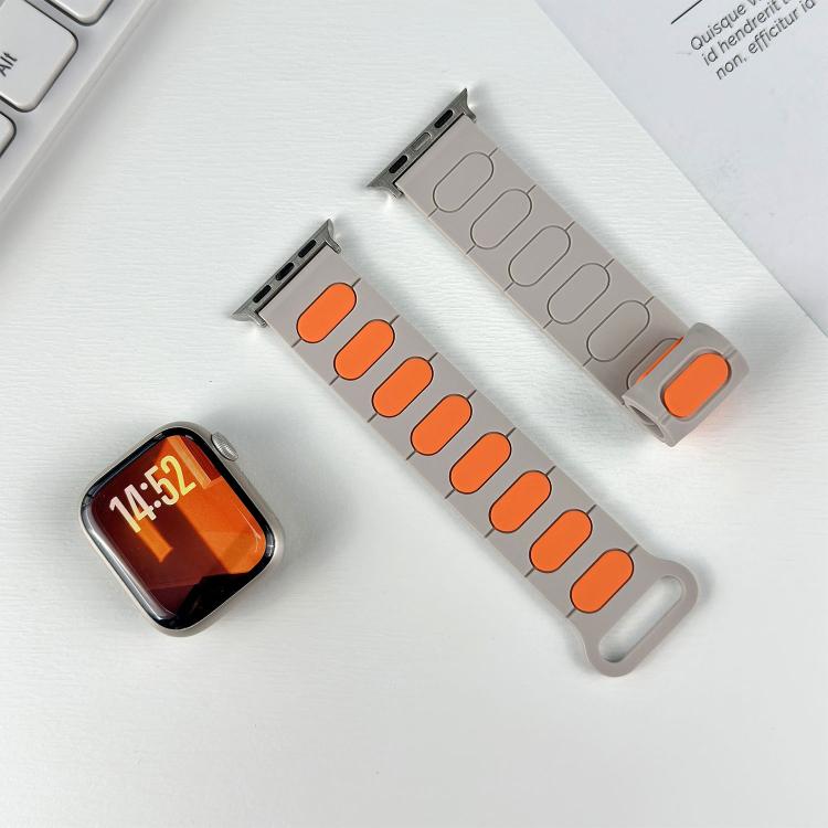 Cinturino ovale magnetico in silicone per orologio, For Apple Watch 46mm / 49mm / 45mm / 44mm, For Apple Watch 42mm / 41mm / 40mm / 38mm