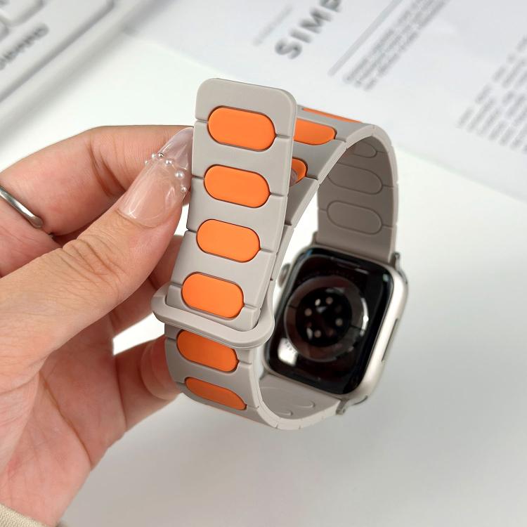 Cinturino ovale magnetico in silicone per orologio, For Apple Watch 46mm / 49mm / 45mm / 44mm, For Apple Watch 42mm / 41mm / 40mm / 38mm