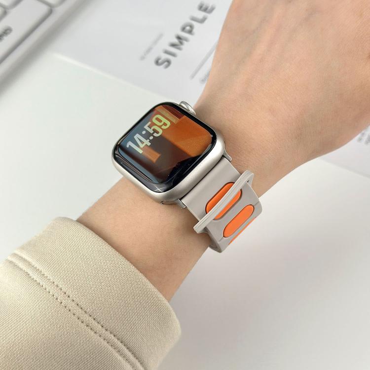 Cinturino ovale magnetico in silicone per orologio, For Apple Watch 46mm / 49mm / 45mm / 44mm, For Apple Watch 42mm / 41mm / 40mm / 38mm