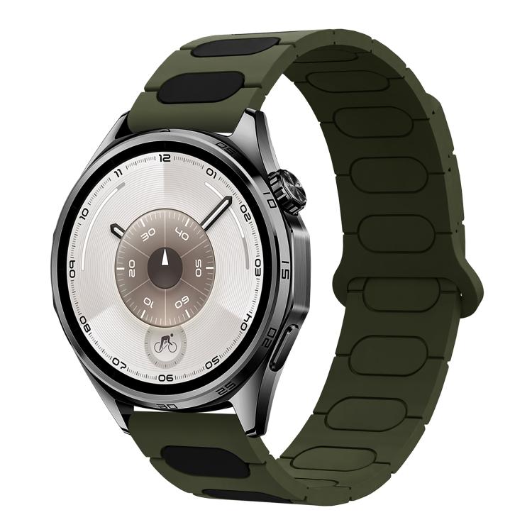Cinturino ovale magnetico in silicone per orologio, 18mm, 20mm, 22mm