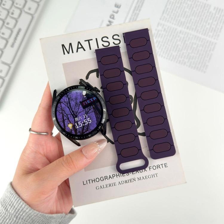 Cinturino ovale magnetico in silicone per orologio, 18mm, 20mm, 22mm