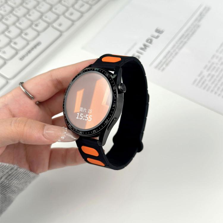 Cinturino ovale magnetico in silicone per orologio, 18mm, 20mm, 22mm