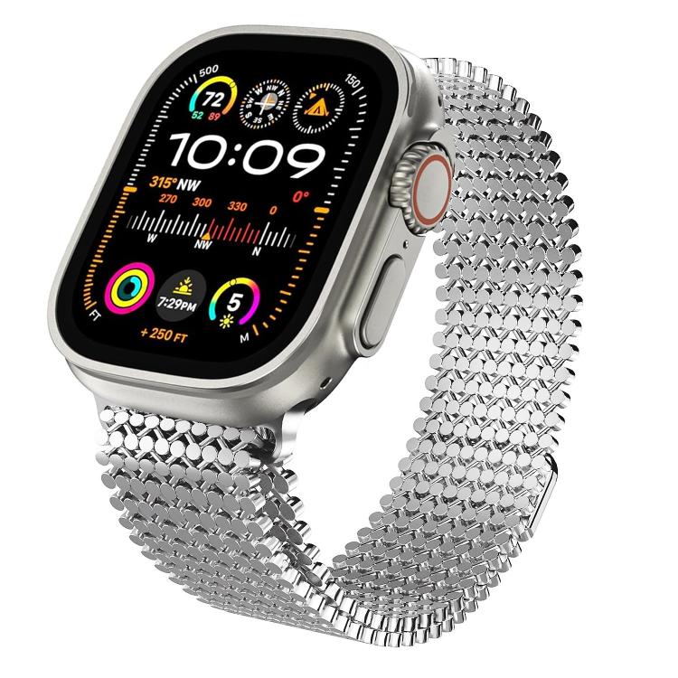 Cinturino per orologio magnetico in acciaio inossidabile con disposizione molecolare., For Apple Watch 46mm / 49mm / 45mm / 44mm, For Apple Watch 42mm / 41mm / 40mm / 38mm