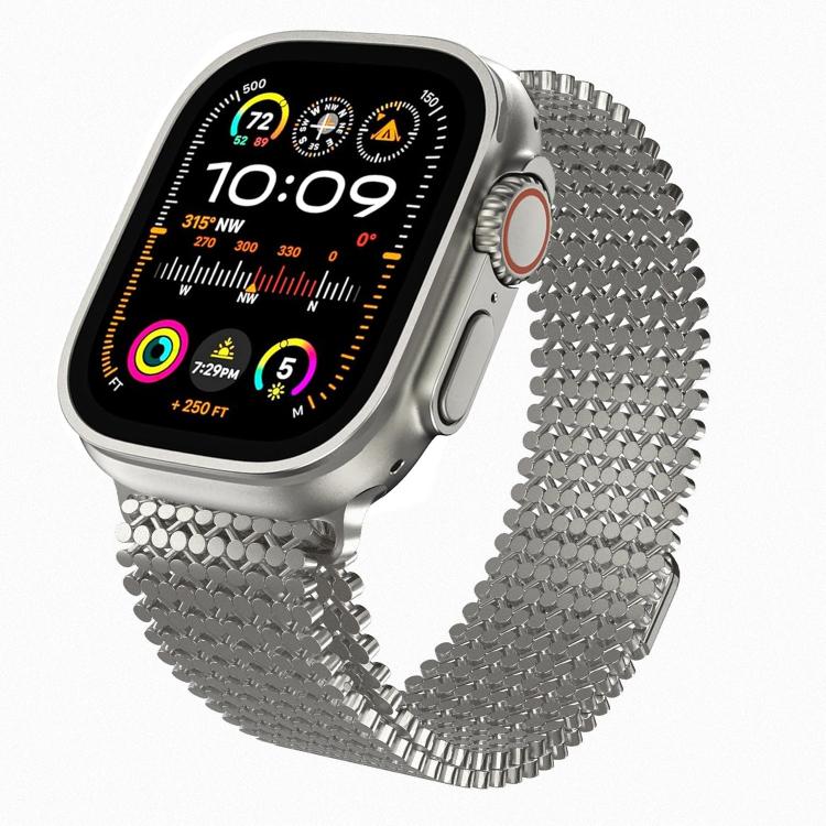 Cinturino per orologio magnetico in acciaio inossidabile con disposizione molecolare., For Apple Watch 46mm / 49mm / 45mm / 44mm, For Apple Watch 42mm / 41mm / 40mm / 38mm