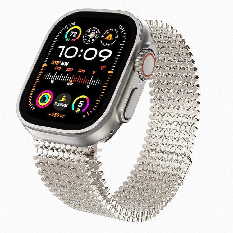 Cinturino per orologio magnetico in acciaio inossidabile con disposizione molecolare., For Apple Watch 46mm / 49mm / 45mm / 44mm, For Apple Watch 42mm / 41mm / 40mm / 38mm