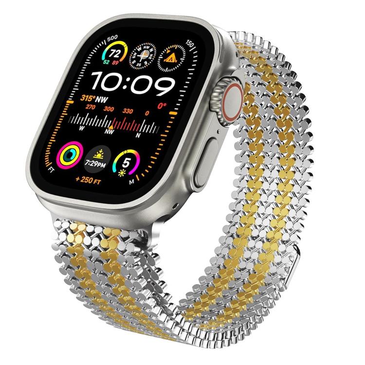 Cinturino per orologio magnetico in acciaio inossidabile con disposizione molecolare., For Apple Watch 46mm / 49mm / 45mm / 44mm, For Apple Watch 42mm / 41mm / 40mm / 38mm