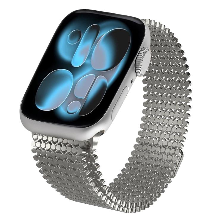 Cinturino per orologio magnetico in acciaio inossidabile con disposizione molecolare., For Apple Watch 46mm / 49mm / 45mm / 44mm, For Apple Watch 42mm / 41mm / 40mm / 38mm