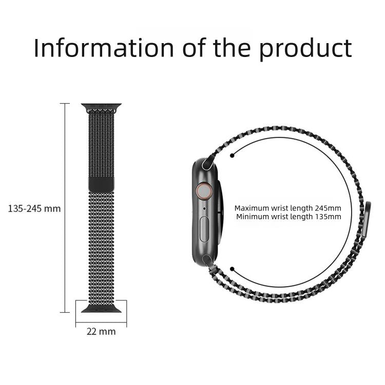 Cinturino per orologio magnetico in acciaio inossidabile con disposizione molecolare., For Apple Watch 46mm / 49mm / 45mm / 44mm, For Apple Watch 42mm / 41mm / 40mm / 38mm