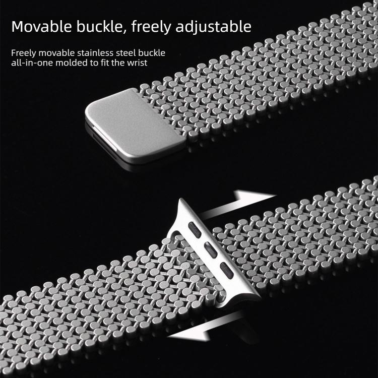 Cinturino per orologio magnetico in acciaio inossidabile con disposizione molecolare., For Apple Watch 46mm / 49mm / 45mm / 44mm, For Apple Watch 42mm / 41mm / 40mm / 38mm