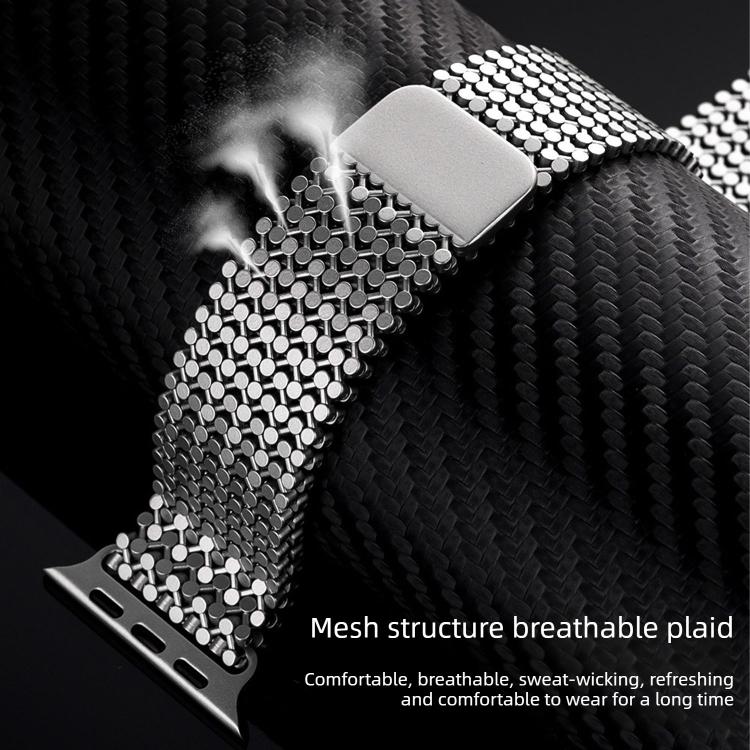 Cinturino per orologio magnetico in acciaio inossidabile con disposizione molecolare., For Apple Watch 46mm / 49mm / 45mm / 44mm, For Apple Watch 42mm / 41mm / 40mm / 38mm