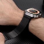 Cinturino per orologio magnetico in acciaio inossidabile con disposizione molecolare., For Apple Watch 46mm / 49mm / 45mm / 44mm, For Apple Watch 42mm / 41mm / 40mm / 38mm