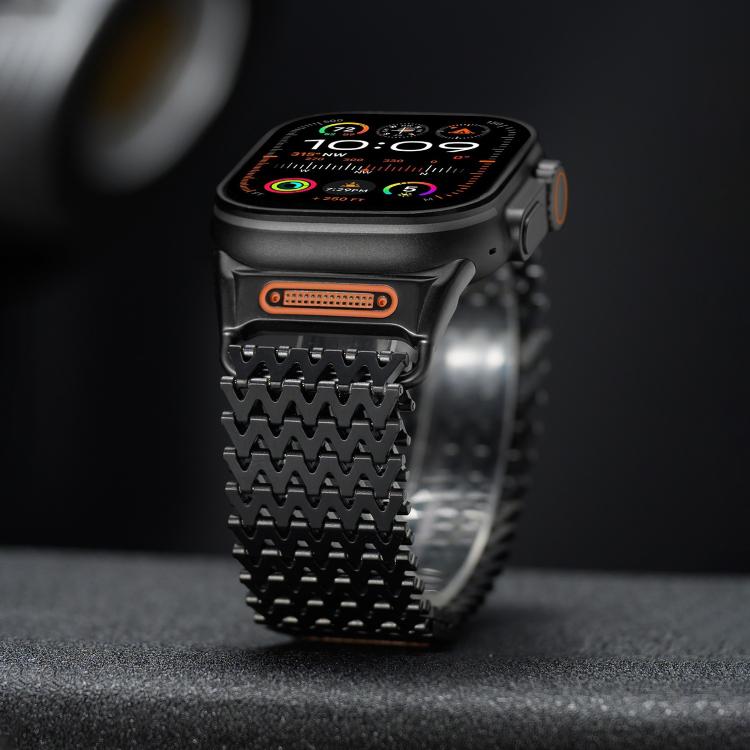 Cinturino per orologio magnetico in acciaio inossidabile a scheletro lungo tipo W, For Apple Watch 46mm / 49mm / 45mm / 44mm