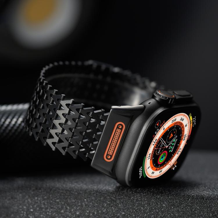 Cinturino per orologio magnetico in acciaio inossidabile a scheletro lungo tipo W, For Apple Watch 46mm / 49mm / 45mm / 44mm