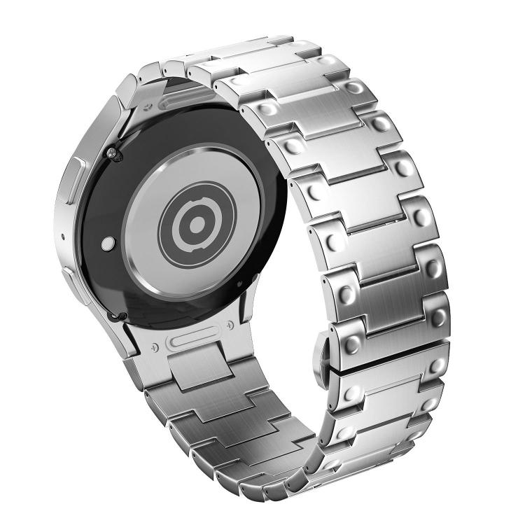 Cinturino in metallo con chiusura a farfalla meccanica a pulsante., For Samsung Galaxy Watch FE / 7 / 6 / 5 / 4