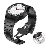 Cinturino in metallo con chiusura a farfalla meccanica a pulsante., For Samsung Galaxy Watch FE / 7 / 6 / 5 / 4