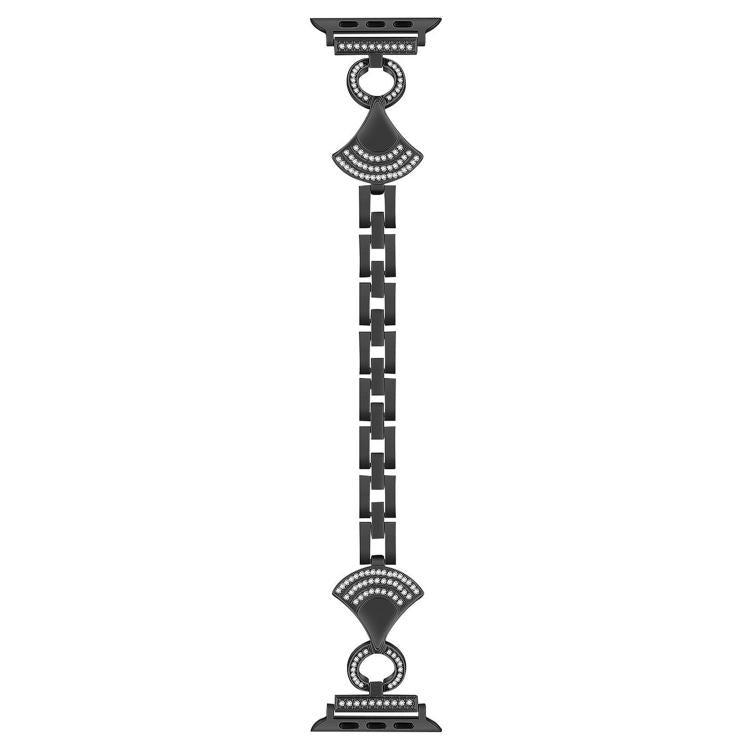 Cinturino per orologio in metallo con diamanti incastonati a conchiglia, For Apple Watch 46mm / 49mm / 45mm / 44mm, For Apple Watch 42mm / 41mm / 40mm / 38mm