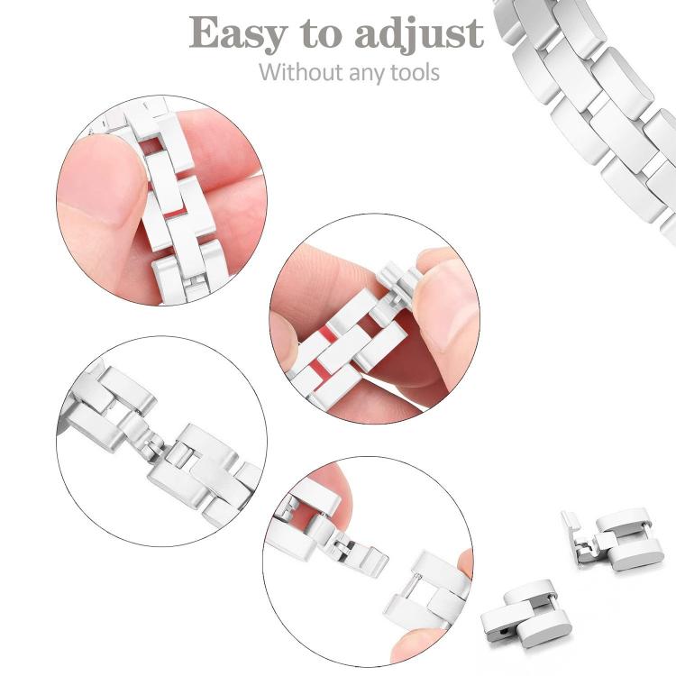 Cinturino per orologio in metallo con diamanti incastonati a conchiglia, For Apple Watch 46mm / 49mm / 45mm / 44mm, For Apple Watch 42mm / 41mm / 40mm / 38mm