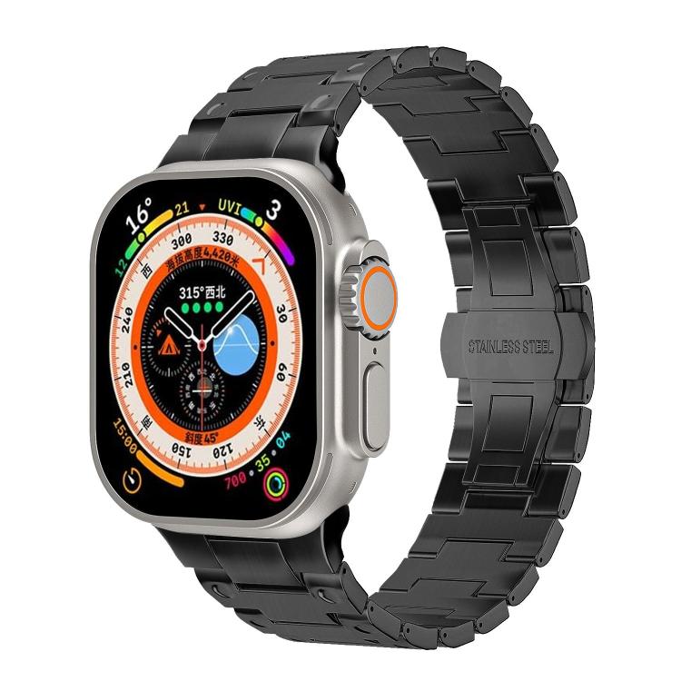 Cinturino per orologio in metallo con chiusura a farfalla in stile meccanico., For Apple Watch 46mm / 49mm / 45mm / 44mm, For Apple Watch 42mm / 41mm / 40mm / 38mm