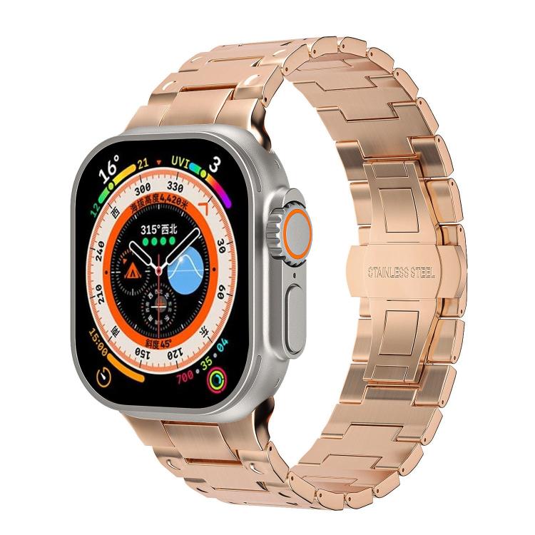 Cinturino per orologio in metallo con chiusura a farfalla in stile meccanico., For Apple Watch 46mm / 49mm / 45mm / 44mm, For Apple Watch 42mm / 41mm / 40mm / 38mm