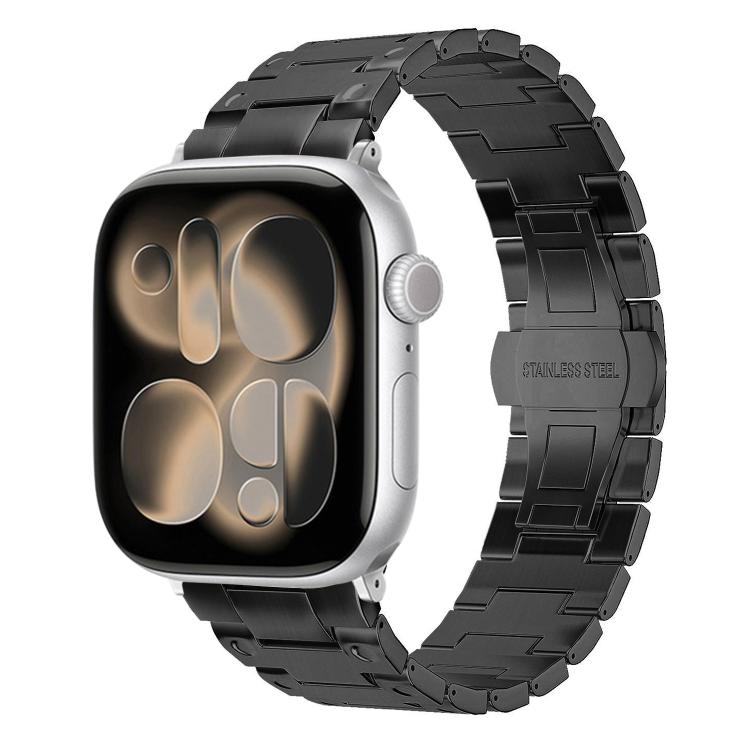 Cinturino per orologio in metallo con chiusura a farfalla in stile meccanico., For Apple Watch 46mm / 49mm / 45mm / 44mm, For Apple Watch 42mm / 41mm / 40mm / 38mm