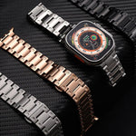 Cinturino per orologio in metallo con chiusura a farfalla in stile meccanico., For Apple Watch 46mm / 49mm / 45mm / 44mm, For Apple Watch 42mm / 41mm / 40mm / 38mm