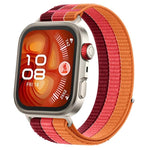 Cinturino per orologio in nylon intrecciato a triplo anello con chiusura a strappo, For Huawei Watch Fit 5 / Fit 5 Pro / Fit 4