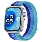 Cinturino per orologio in nylon intrecciato a triplo anello con chiusura a strappo, For Huawei Watch Fit 5 / Fit 5 Pro / Fit 4