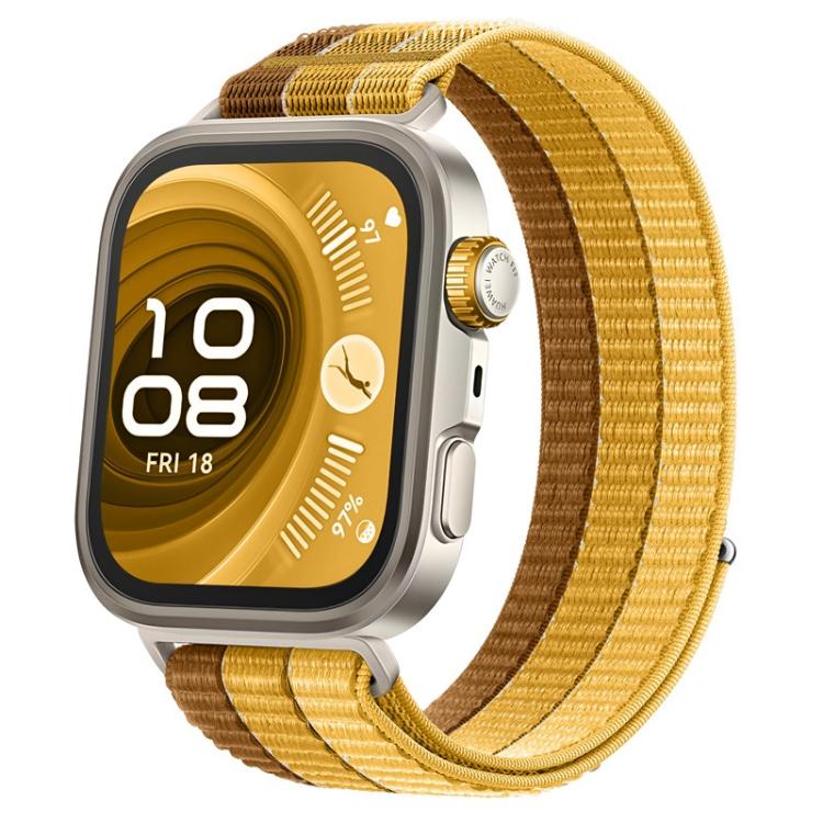 Cinturino per orologio in nylon intrecciato a triplo anello con chiusura a strappo, For Huawei Watch Fit 5 / Fit 5 Pro / Fit 4