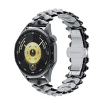 Cinturino per orologio in lega di zinco con chiusura a farfalla e motivo a spina di drago., 22mm