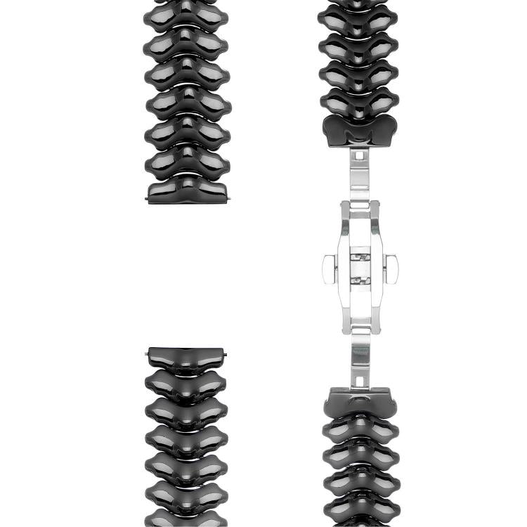 Cinturino per orologio in lega di zinco con chiusura a farfalla e motivo a spina di drago., 22mm
