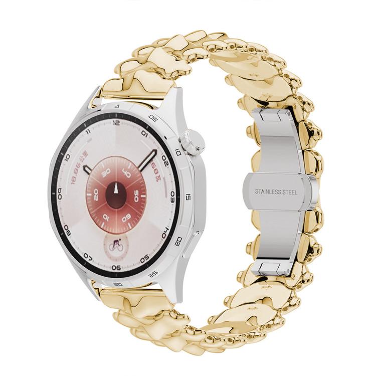 Cinturino per orologio in lega di zinco con chiusura a farfalla e motivo a spina di drago., 22mm