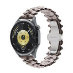 Cinturino per orologio in lega di zinco con chiusura a farfalla e motivo a spina di drago., 22mm