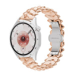 Cinturino per orologio in lega di zinco con chiusura a farfalla e motivo a spina di drago., 22mm