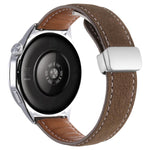 Cinturino per orologio in pelle vegana con fibbia magnetica e texture litchi cerata all'olio, effetto cera d'olio., 20mm, 22mm