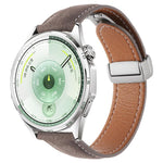 Cinturino per orologio in pelle vegana con fibbia magnetica e texture litchi cerata all'olio, effetto cera d'olio., 20mm, 22mm