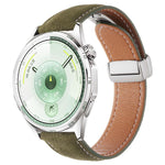 Cinturino per orologio in pelle vegana con fibbia magnetica e texture litchi cerata all'olio, effetto cera d'olio., 20mm, 22mm