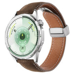 Cinturino per orologio in pelle vegana con fibbia magnetica e texture litchi cerata all'olio, effetto cera d'olio., 20mm, 22mm