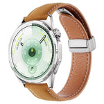 Cinturino per orologio in pelle vegana con fibbia magnetica e texture litchi cerata all'olio, effetto cera d'olio., 20mm, 22mm
