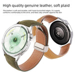 Cinturino per orologio in pelle vegana con fibbia magnetica e texture litchi cerata all'olio, effetto cera d'olio., 20mm, 22mm