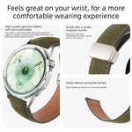 Cinturino per orologio in pelle vegana con fibbia magnetica e texture litchi cerata all'olio, effetto cera d'olio., 20mm, 22mm