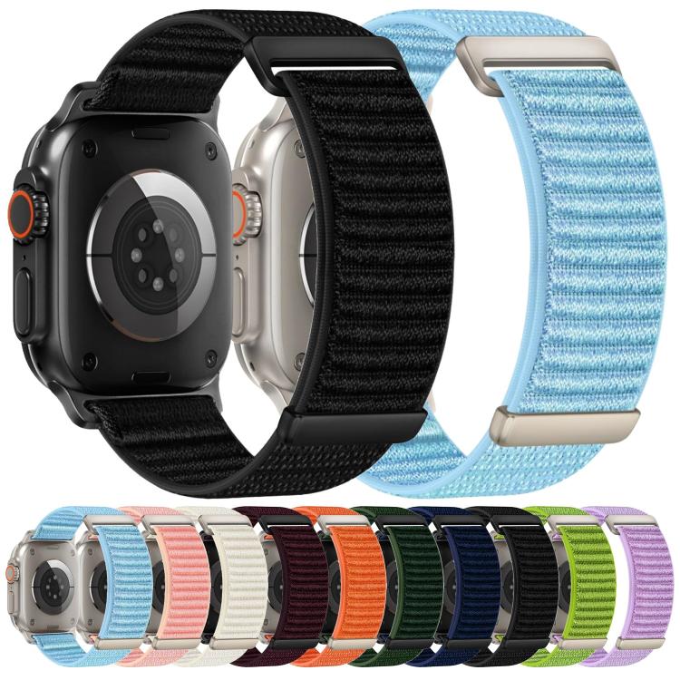 Cinturino per orologio in nylon a due sezioni con motivo montano e chiusura a strappo., For Apple Watch 46mm / 49mm / 45mm / 44mm, For Apple Watch 42mm / 41mm / 40mm / 38mm