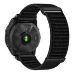 Cinturino per orologio in nylon a due sezioni con motivo montano e chiusura a strappo., For Gamin 26mm, For Gamin 22mm