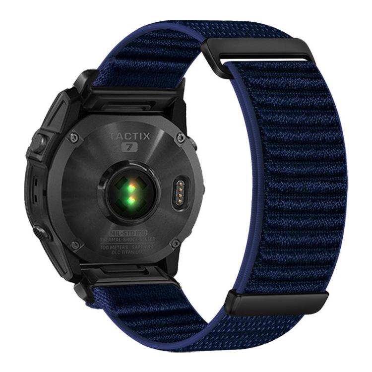 Cinturino per orologio in nylon a due sezioni con motivo montano e chiusura a strappo., For Gamin 26mm, For Gamin 22mm